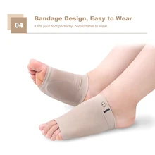 1 пара компрессионных носков для поддержки стопы с удобной гелевой накладкой эластичный бандаж для плоскостопия подошвенный фасциит супинатор для ног