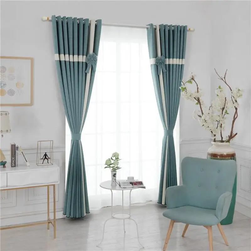 MODEL E Спальня короткая для гостиной роскошные шторы - Цвет: MODEL E
