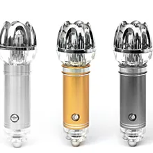 Модный Мини ионный очиститель воздуха освежитель воздуха кислородный бар серебряный цвет использование для автомобиля с светодиодный легкий автомобиль