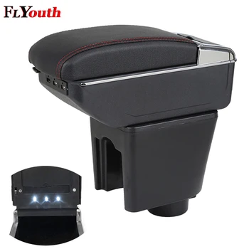 

Armrest Box For Chevrolet Lova 2006-2010 USB Charging LED Light Car Arm Rest Rotatable Centre Console Storage Box Car Styling