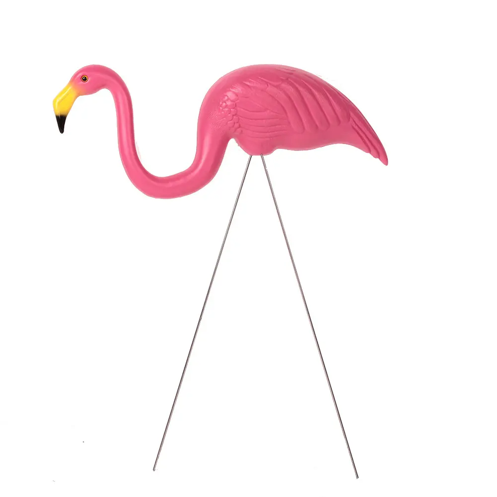 SOLEDI 1 Set Outdoor Gardening Decor Decal Flamingo Garden Artificial Flamingo Pink/Red for Festival Villa Home Garden Supply