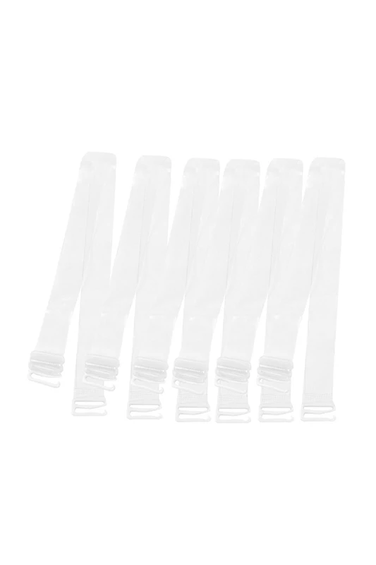 

New 6 Pairs of Adjustable Invisible Clear Replacement Shoulder Bra Straps