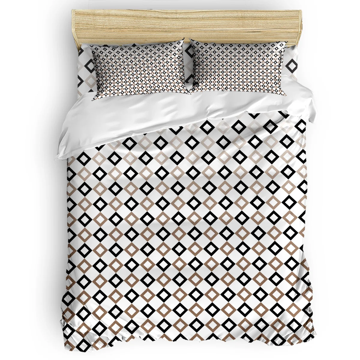 

Square Grid Duvet Cover Set Vintage Floral Art Design Collection of 3/4pcs Bedding Set Bed Sheet Pillowcases Cover Set