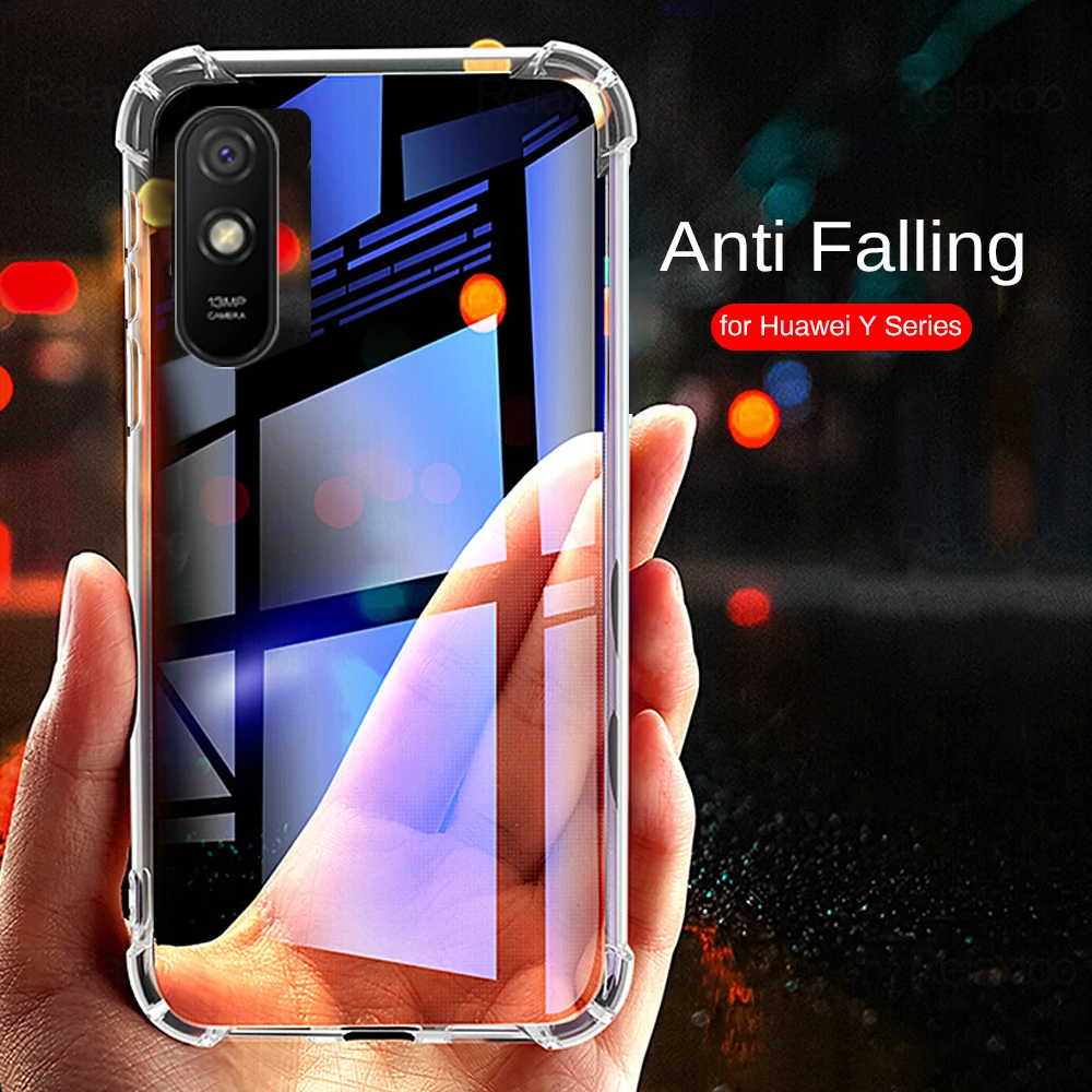 Прозрачный подушка безопасности для Чехлы huawei y9s y6s y7 y6 pro y9 prime y5 2019 lite 2018 y5p y6p y8p 2020