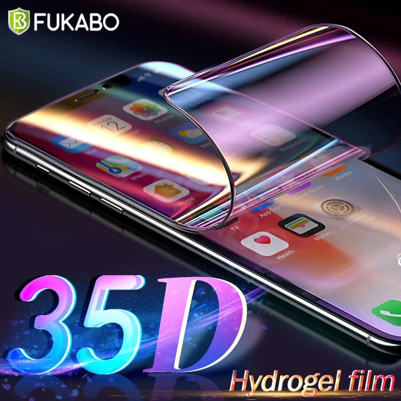 

35D Full Cover Hydrogel Film For iPhone 11 Pro XR X XS MAX Screen Protector For iPhone 6S 6 7 8 Plus Protective Film Not Glass