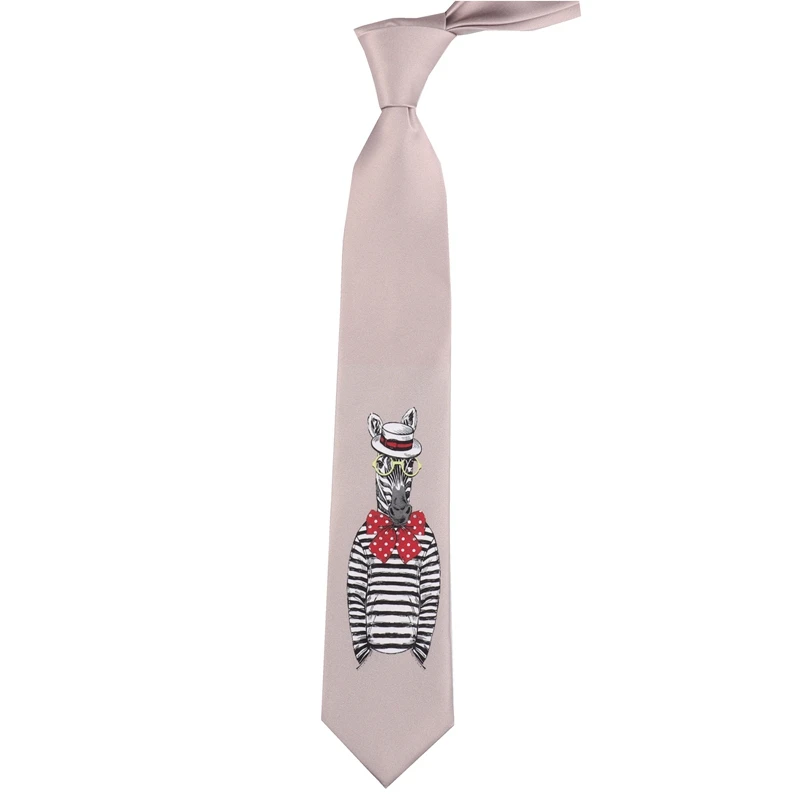 

Free shipping New male men necktie Original Design Creative Fun Print Tie 7CM Party Birthday Youth Gift Trend Personality Zebra