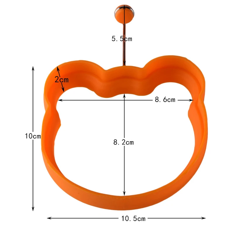 1 шт. Силиконовое кольцо для завтрака силиконовые формы для яиц Блинные формы для яиц инструменты для приготовления пищи форма для жарки яиц Кухонные гаджеты - Цвет: Bear