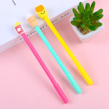 

60pcs/set Korean Version Cartoon Ice Cream Fries Neutral Pen Cute Students Stationery Wholesale Gel Pen Stationery Cute