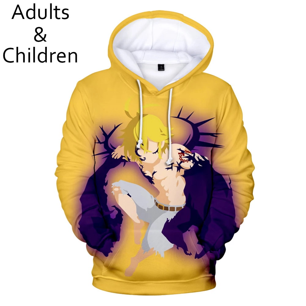 

3D The Seven Deadly Sins Comic Hoodies Men Women Sweatshirts Autumn Kids Hoodie 3D The Seven Deadly Sins boys girls pullovers