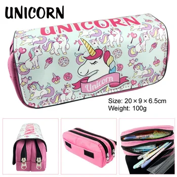 

1 Pcs Kawaii Big Pencil Case Unicorn Canvas Gift Estuches School Pencil Box Pencilcase Pencil Bag School Supplies Stationery