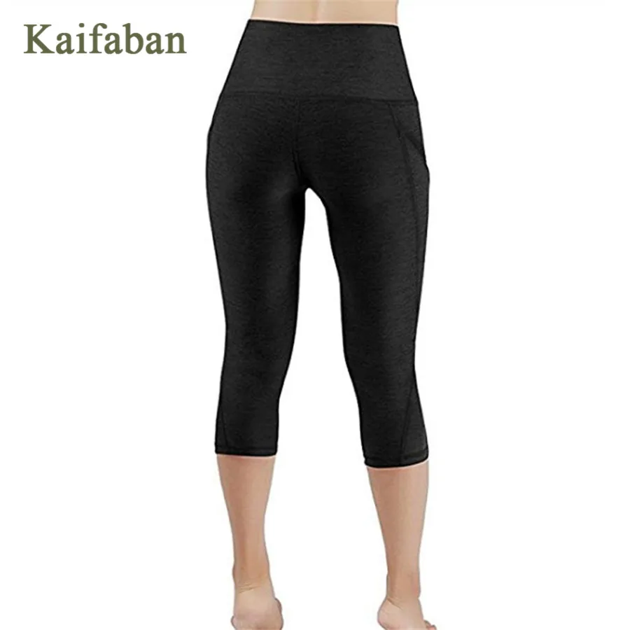 XS-4XL для женщин; большие размеры; леггинсы для фитнеса с боковыми карманами; штаны для йоги; колготки с высокой талией; Капри для тренировок; спортивная одежда