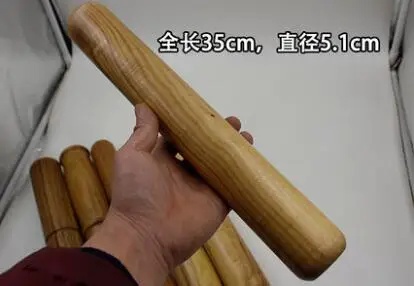 Дерево Elm Tai Chi Yang sheng bang great Taiji правила борьбы палочки Taichi палочки Tai ji chi - Цвет: 35cm 5.1cm  Round