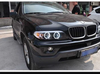 

For BMW X5 2004 2005 2006 LED Headlight xenon lamp LED Angel Eyes Headlight assembly