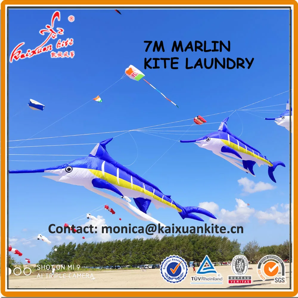 

Blue Marlin Line Laundry, inflatable show kite from Weifang kaixuan kite factory
