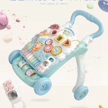 Детская прогулочная машина ручная тележка многофункциональная интеллектуальная детская прогулочная помощь от 1 до 2 лет анти-опрокидывающиеся игрушки