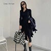 Fall Winter Ladies Long and Short Slim Fit Sexy Double Breasted Solid Dress Women Knitted Base Dress 2022 Long Sleeve C-207 ► Photo 2/6