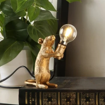 

Mouse Resin Table Lamps Room Decorative Table Lamp for Bedroom Bedside Lamp Desk Lamp Home Deco Lighting Fixtures EU Plug