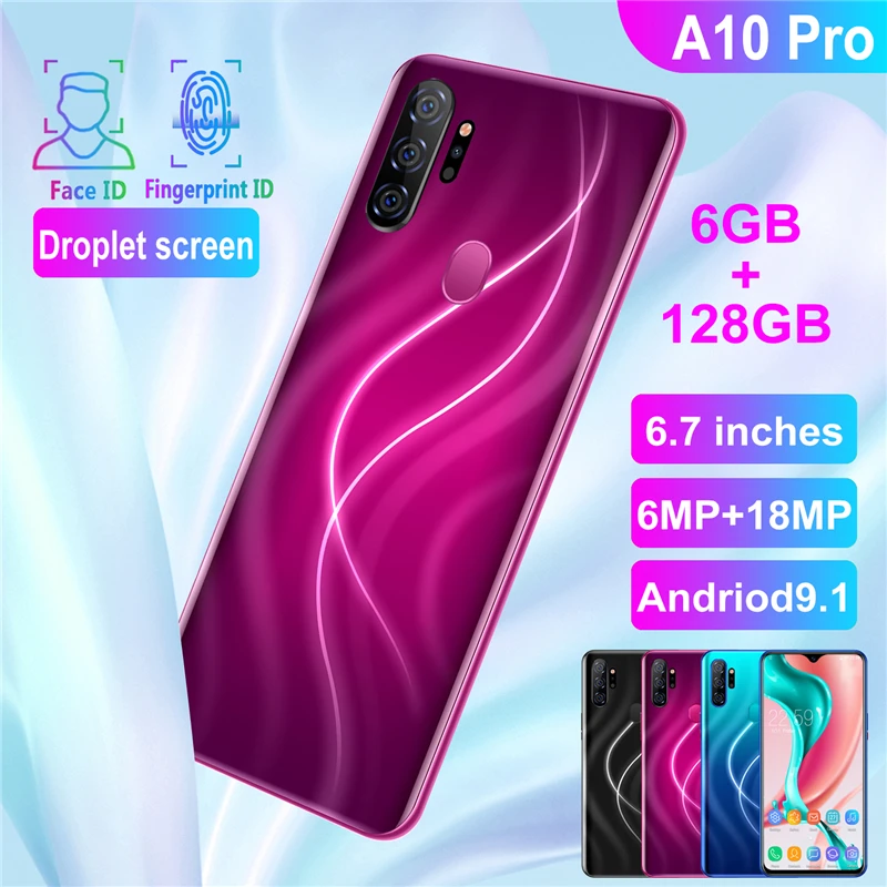 Мобильный телефон A10pro смартфон MTK6595 Восьмиядерный Iphone 3g 6 ГБ + 128 Гб МП 18 7 &quotHD 720*1560