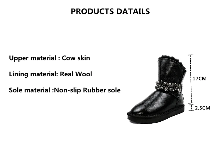 G& zaco/шерстяные зимние сапоги; женская обувь из натуральной коровьей кожи; зимние водонепроницаемые сапоги на натуральном овечьем меху; Новая женская теплая обувь на плоской подошве; 1930