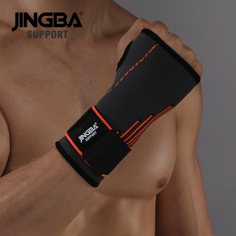 JINGBA SUPPORT 1PCS Sport Protective Gear Boxing hand wraps support+Weightlifting Bandage Wristband Support Weightlifting Straps Wrist Brace Wrist Guard Wrist Support Band Wrist Straps Wrist Support Wrist Sweatband