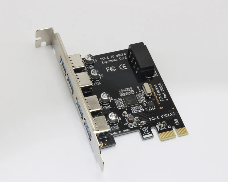 4 порта PCIE к USB 3,0 карта расширения PCI Express адаптер Pcie карта 4 порта USB3.0 5 Гб с Sata 15Pin к 4Pin кабель питания для ПК