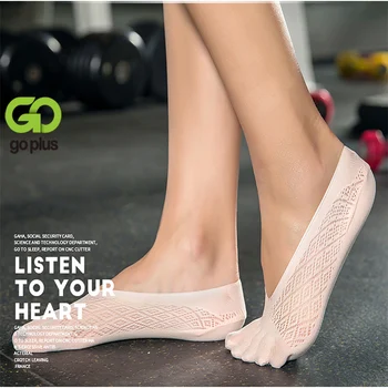 

Goplus Toe Low cut Socks Sports fitness Invisible and breathable Non-slip dance Nylon Sweat Fishnet Hollow out