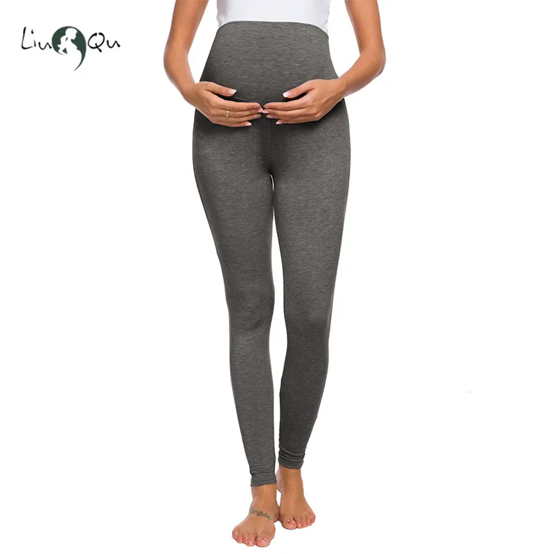 Для женщин хлопок ультра Леггинсы с широким поясом для беременных Леггинсы Activewear тренажерный зал эластичные джинсы брюки стрейч одежда медсестры
