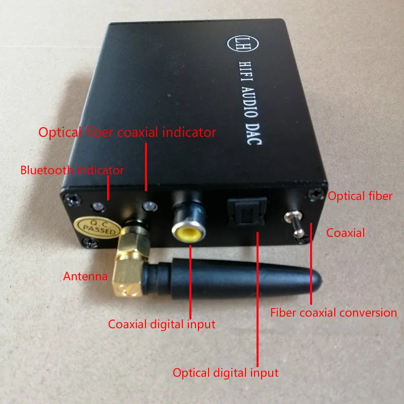 GHXAMP CSR8675 декодер Bluetooth 5,0+ волокно+ коаксиальный APTX HD 3-канальный блок питания с Вход PCM5102A декодирования аудио