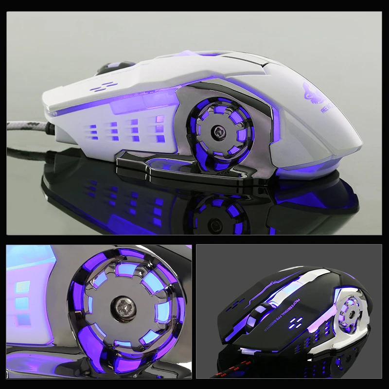 

Gaming Mouse Backlight 2400dpi 6 Keys 5.8GHZ Mause Gamer Wired USB 3.0 For Desktop Computer Machine Silent Mice Original CF LOL