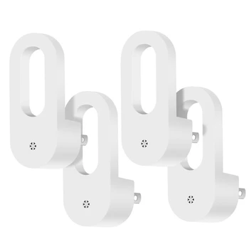 

4Pcs LED Night Light Sensor Control Light Auto Night Lamp Built-in Light Wall Lamp for Baby Kids Bedroom Socket US Plug