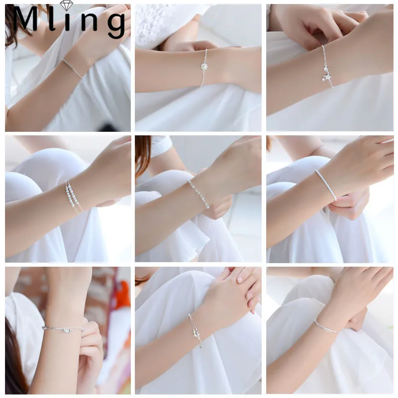 Hot Sale New Simple Fashion Chain Bracelet for Woman Personality Flower Star Beaded Charm Female Jewelry Accessories | Украшения и