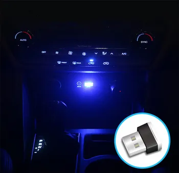 

Mini USB Light LED Modeling Car Ambient Light Neon Interior Light Car Jewelry (4 kinds of light colors)