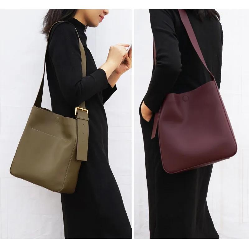 Bucket Bag Female 2021 New Style Women's Leather Bags Autumn and Winter Korean Big Shoulder/Crossbody | Багаж и сумки