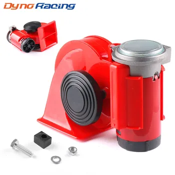 

Car Air Horn 12V 115dB Red Compact Dual Tone Electric Pump Loud Siren Vehicle for Car Motorcycle Truck Bicycle