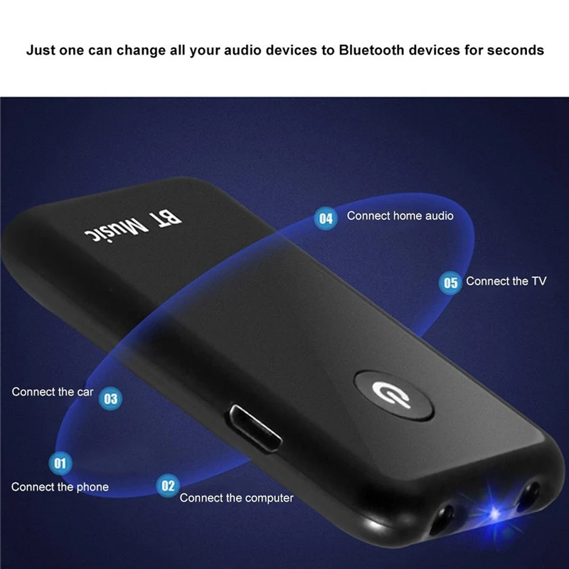 ABKT- 2 в 1 Bluetooth V4.2 аудио передатчик приемник аудио музыкальный адаптер