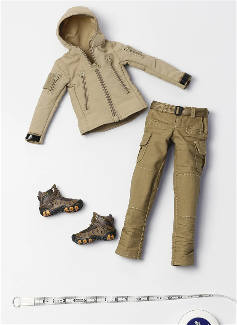 

1/6 Scale Woman Modern Military Desert Hard Shell Jacket Tactical Pants Outdoor Shoes Model Suit for 12 Inch Action Figures