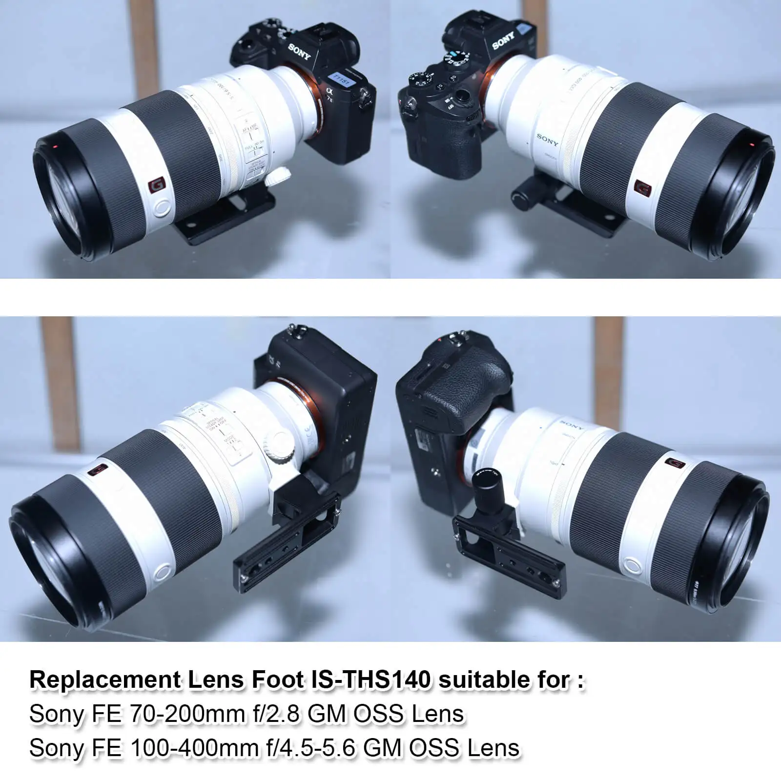 Lens Collar Replacement Foot ARCA 85mm Base for Sony FE 70-200mm f/2.8 GM OSS and Sony FE 100-400mm f/4.5-5.6 GM OSS Lens
