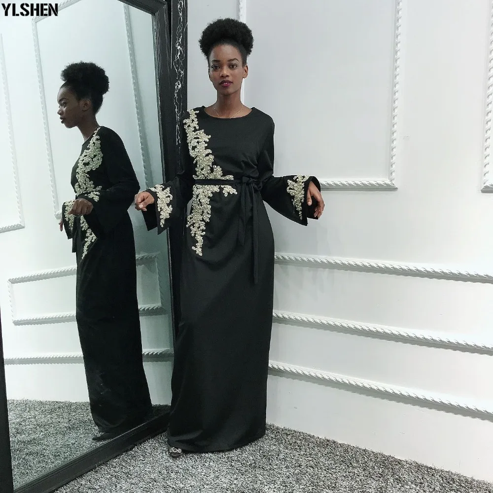 2020 Eid Mubarak Abaya Dubai Muslim Dress Women Embroidery Ramadan Robe Kaftan Islamic Clothing African Dresses Abayas for Women 37