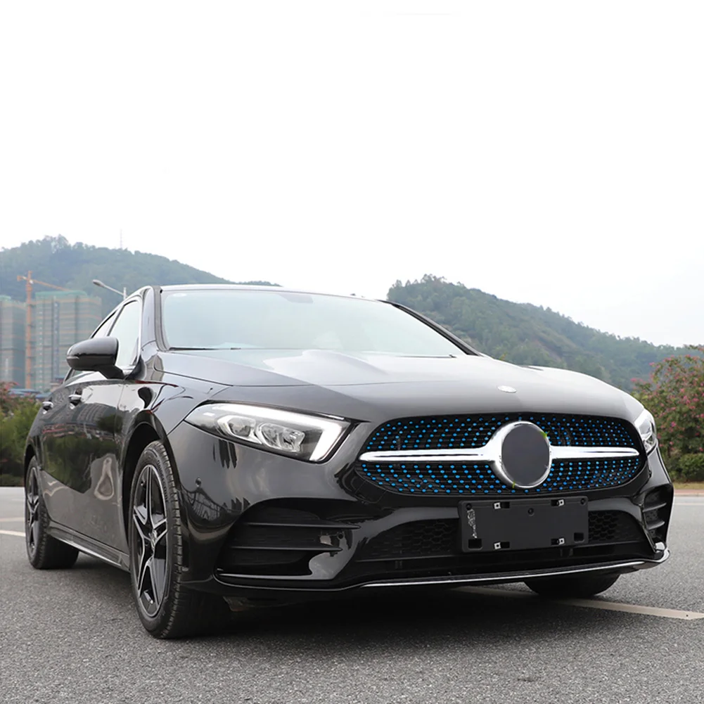 Новинка для Mercedes Benz A Class W177 A180 A200 нержавеющая сталь автомобиля воздухозаборник решетка украшения блесток звездное небо чистая отделка блёстки