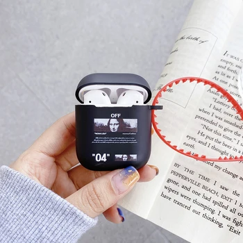 

2020 Mona Lisa Off Anti-theft deduction Soft Silicone Case For apple Airpods 1 2 white Wireless Bluetooth headset Earphone cover