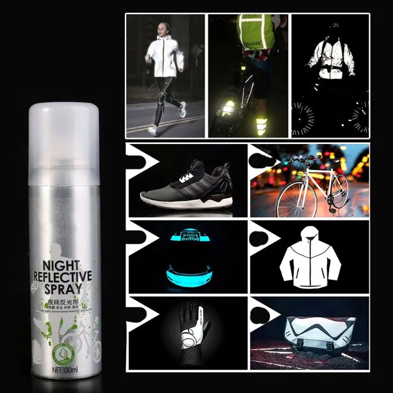 

Night Reflective Spray Running Bike Fluorescence Paint Anti Accident Safety Mark