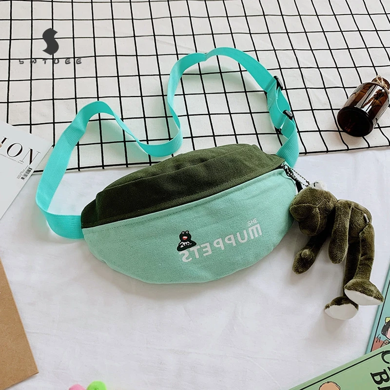 Женская поясная сумка с мультяшным рисунком нагрудная для мальчиков и девочек