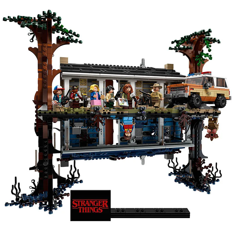 

In Stock 75810 Strangers Things Turning The World Upside Down 25010 2499Pcs Building Blocks Bricks Set Christmas Toys