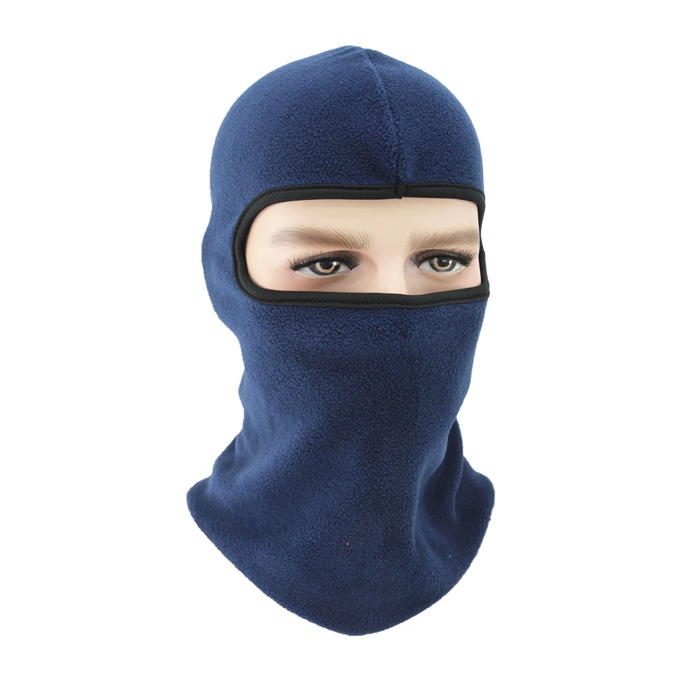 Blue Зимняя велосипедная маска, Флисовая теплая маска для шеи, защита от пыли, Ветрозащитная маска для бега на открытом воздухе, лыжная маска, Балаклава Airsof - Цвет: Blue