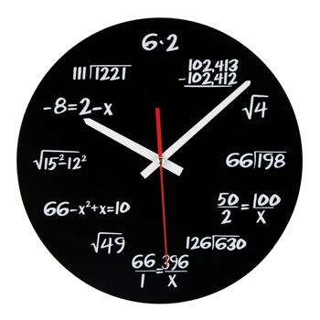 

Math Wall Clock Unique Wall Clock Each Hour Marked By A Simple Math Equation Modern Design Novelty Wall Clock Watch Home Decor
