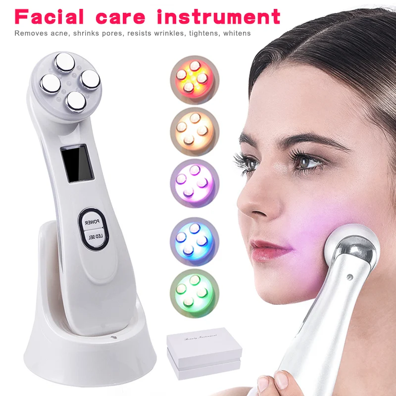 

Best 5 In 1 Wrinkle Remove Machine Anti Aging RF EMS Face Skin Tightening Beauty Tool with Box QQ99