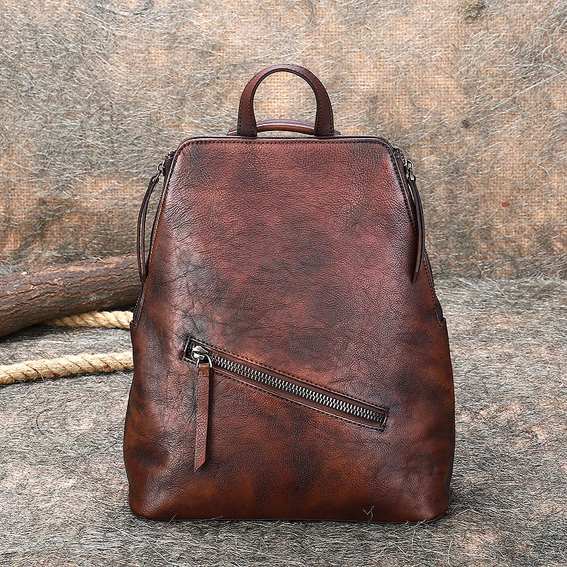 handmade leather suitcase