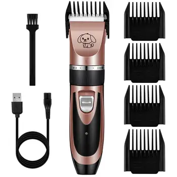 

1 Pet Dog Hair Trimmer Kit Electric Pet Clipper Set USB Pet Grooming Tools Pet Hair Cutter Set (Without Lubricating Oil)
