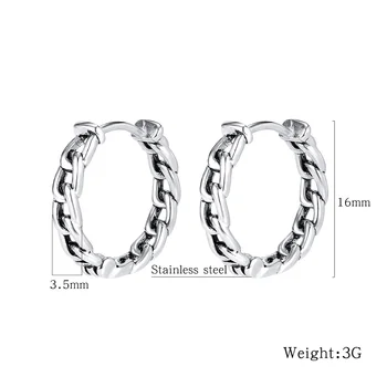 

CE-45 New Arrival Fashion Chain Stud Earrings Titanium Steel Jewelry For Man Gift Not Fade Drop Shipping