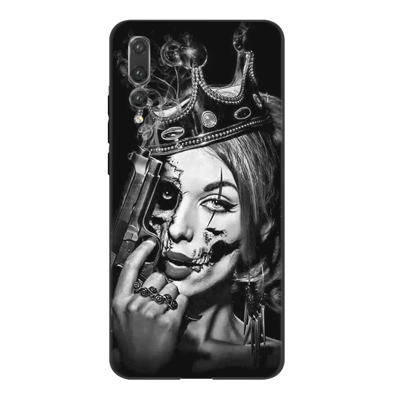 Мобильный чехол для телефона huawei Honor Note 6A 7A 7X8 9 10 View 20 Pro Lite 8X Grim Reaper Череп Скелет Роскошный милый - Цвет: B1